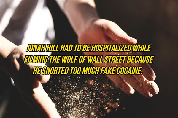 high speed photography clap hand - Jonah Hill Had To Be Hospitalized While Filming The Wolf Of Wall Street Because Hesnorted Too Much Fake Cocaine.