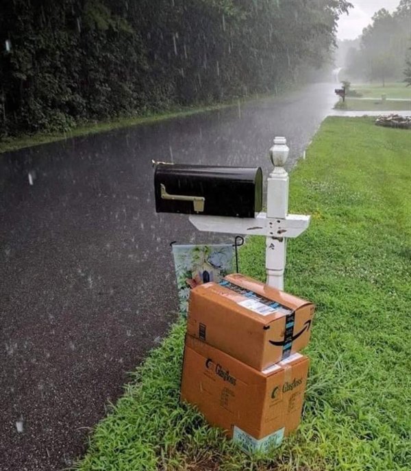 mail carrier rain meme - Clothes