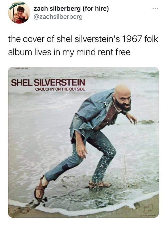 shel silverstein music - zach silberberg for hire the cover of shel silverstein's 1967 folk album lives in my mind rent free Shel Silverstein Crouchin' On The Outside