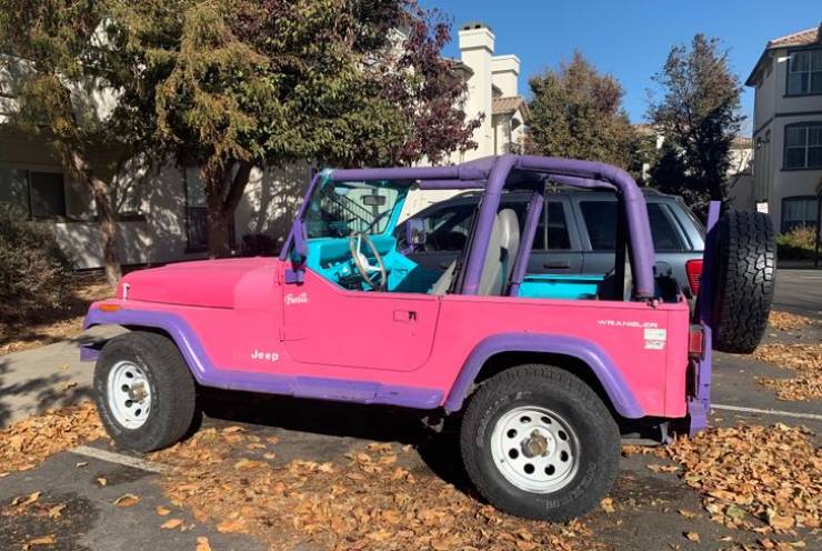 "This full-sized Barbie Jeep"