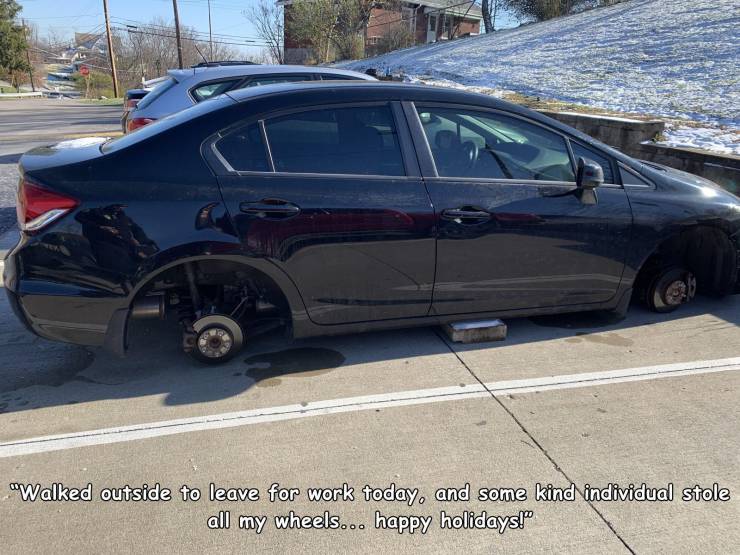 rim - 3 "Walked outside to leave for work today, and some kind individual stole all my wheels... happy holidays!"