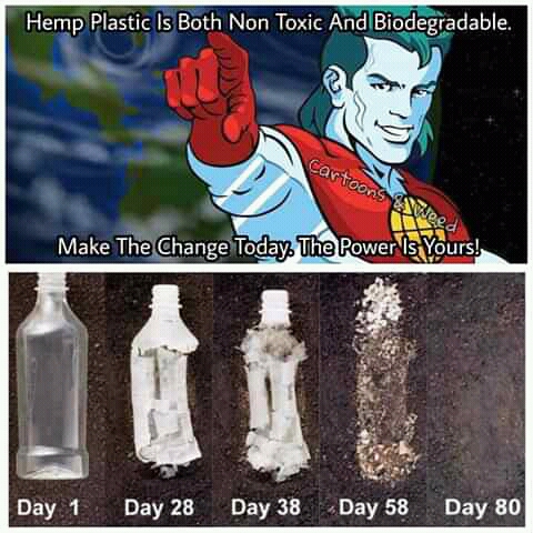 hemp plastic biodegradable - Hemp Plastic Is Both Non Toxic And Biodegradable. Cartoons speed Make The Change Today. The Power Is Yours! Day 1 Day 28 Day 38 Day 58 Day 80