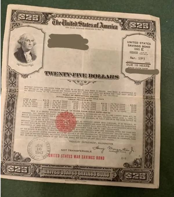 us savings bond - Thetlnited States of America United States Savings Bond Ses E Mar. 1913 Due To Years TwentyFive Dollars Vie Seo Tender Lite Fale Con Values E Price Fi Son 4 In 126 Maturity Valve Year Roue Date En Ons Wered Where Are Foarte Re Sws Me Dun