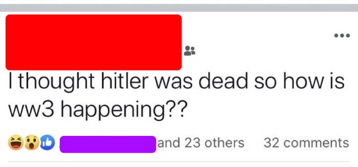 dumb people - florida - I thought hitler was dead so how is ww3 happening?? and 23 others 32