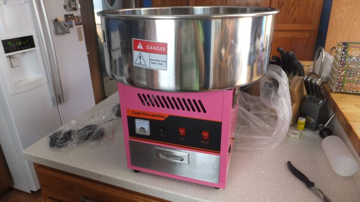 “My dad ordered a fryer, but Amazon sent him a cotton candy machine instead. Sadly, this is the highlight of my year.”