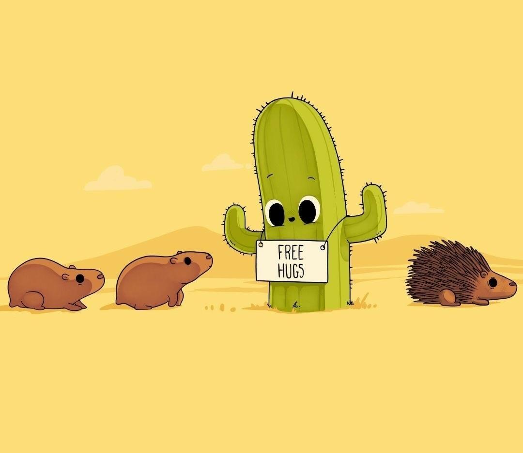 free hugs cactus hedgehog - Free Hugs