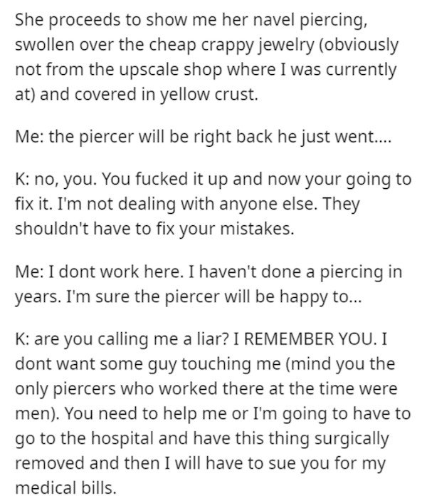 XXXTENTACION - She proceeds to show me her navel piercing, swollen over the cheap crappy jewelry obviously not from the upscale shop where I was currently at and covered in yellow crust. Me the piercer will be right back he just went... K no, you. You fuc