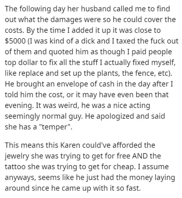 blowin in the wind appreciation - The ing day her husband called me to find out what the damages were so he could cover the costs. By the time I added it up it was close to $5000 I was kind of a dick and I taxed the fuck out of them and quoted him as thou