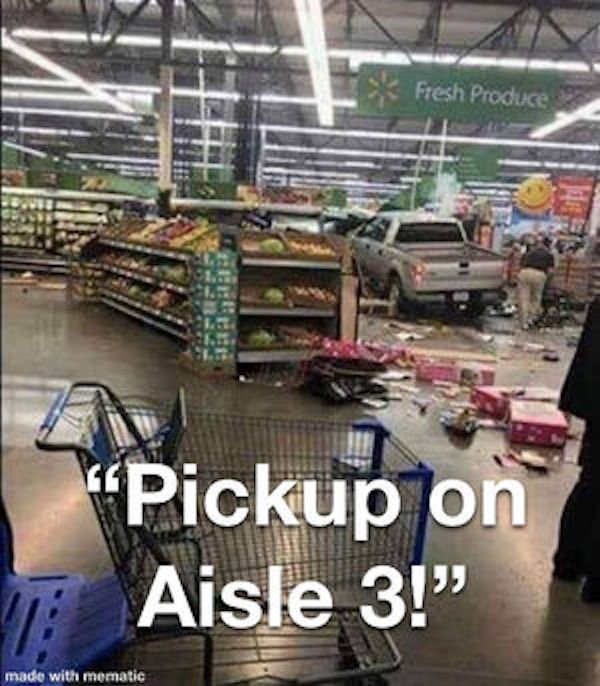 pickup in aisle - Fresh Produce "Pickup on Aisle 3!" made with mematic
