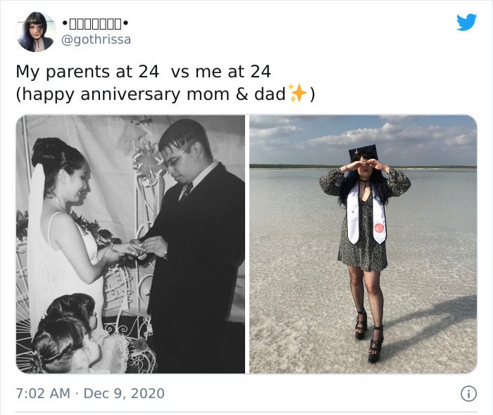 photograph - 1000000 My parents at 24 vs me at 24 happy anniversary mom & dad