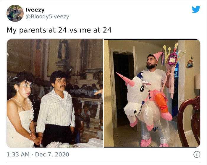 shoulder - Iveezy My parents at 24 vs me at 24