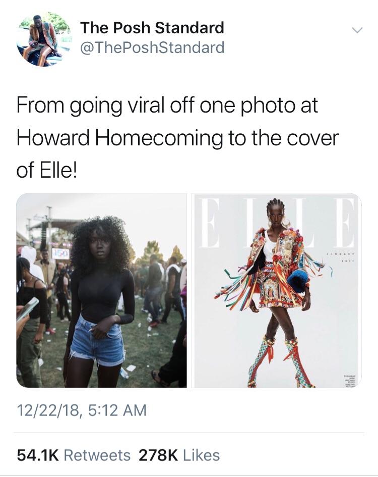 The Posh Standard From going viral off one photo at Howard Homecoming to the cover of Elle! 1 122218,