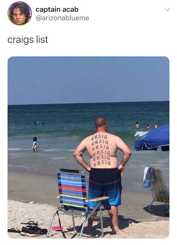 craig on the beach - captain acab craigs list Craig Chic Raic Craig Haig