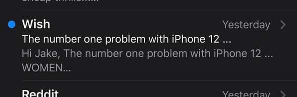 website - Wish Yesterday> The number one problem with iPhone 12 ... Hi Jake, The number one problem with iPhone 12 ... Women... Reddit Yesterday >