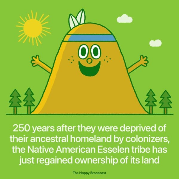 happy broadcast - Oo 250 years after they were deprived of their ancestral homeland by colonizers, the Native American Esselen tribe has just regained ownership of its land The Happy Broadcast