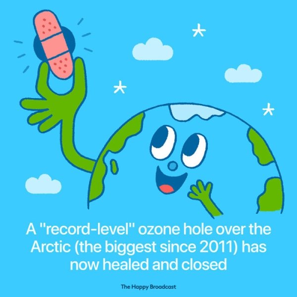 cartoon ozone hole healing - 0 A "recordlevel" ozone hole over the Arctic the biggest since 2011 has now healed and closed The Happy Broadcast