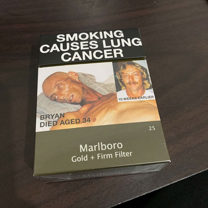 book - Smoking Causes Lung Cancer 10 Weeks Earlier Bryan Died Aged 34 25 Marlboro Gold Firm Filter