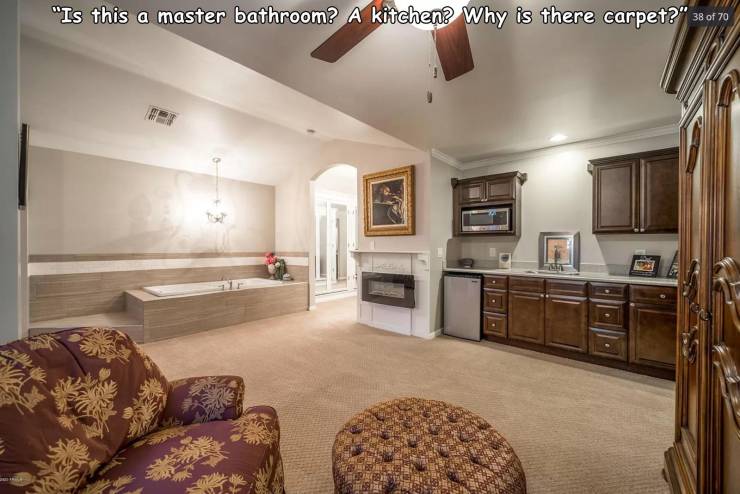 interior design - "Is this a master bathroom? A kitchen? Why is there carpet?" 38 of 70