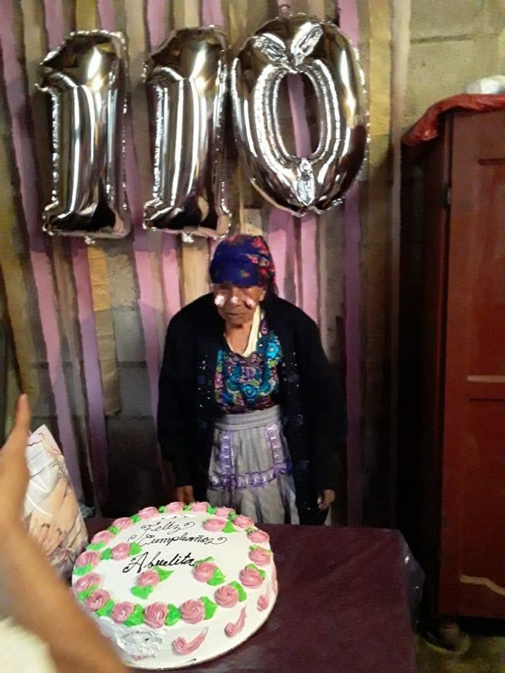 “My grandma celebrating her 110th birthday.”