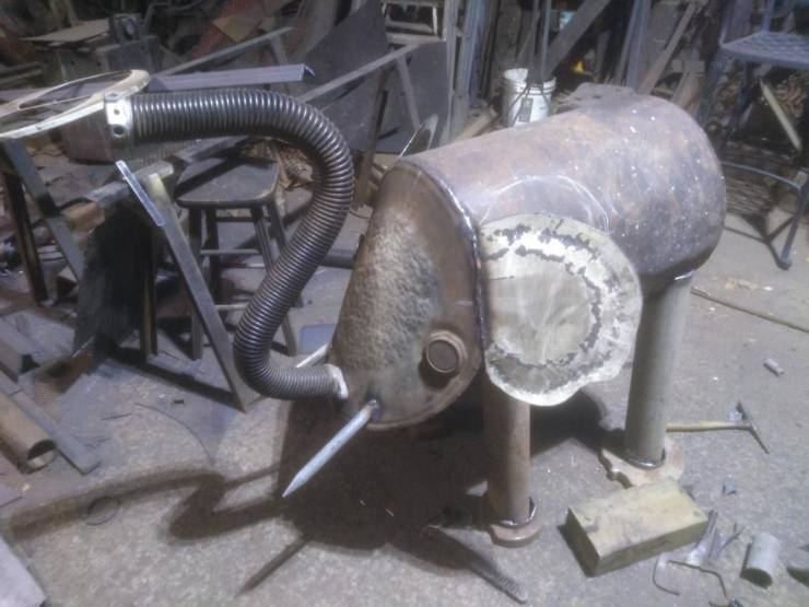 “An elephant my dad made out of scrap metal when work was slow.”