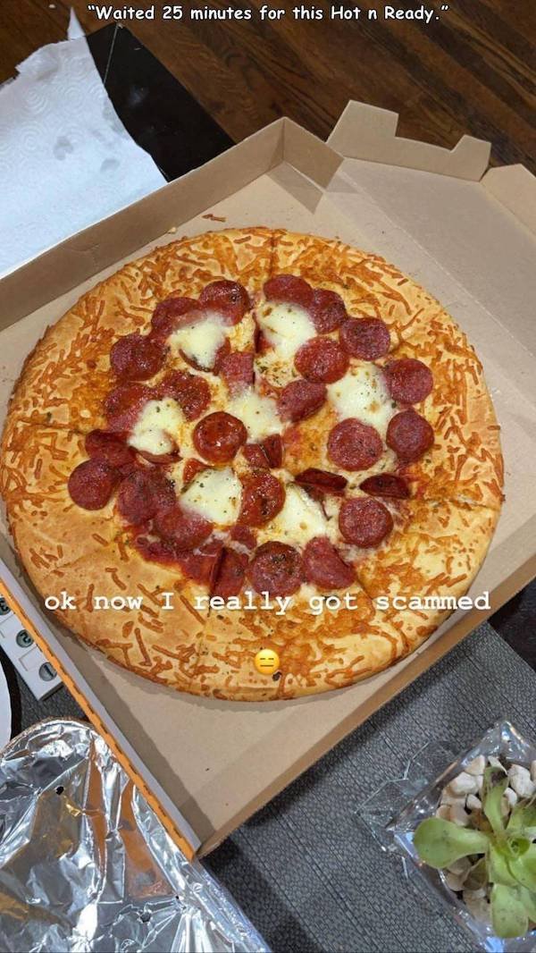 funny depressions memes and jokes - really sad messed up pizza with all the toppings in the center and too much crust