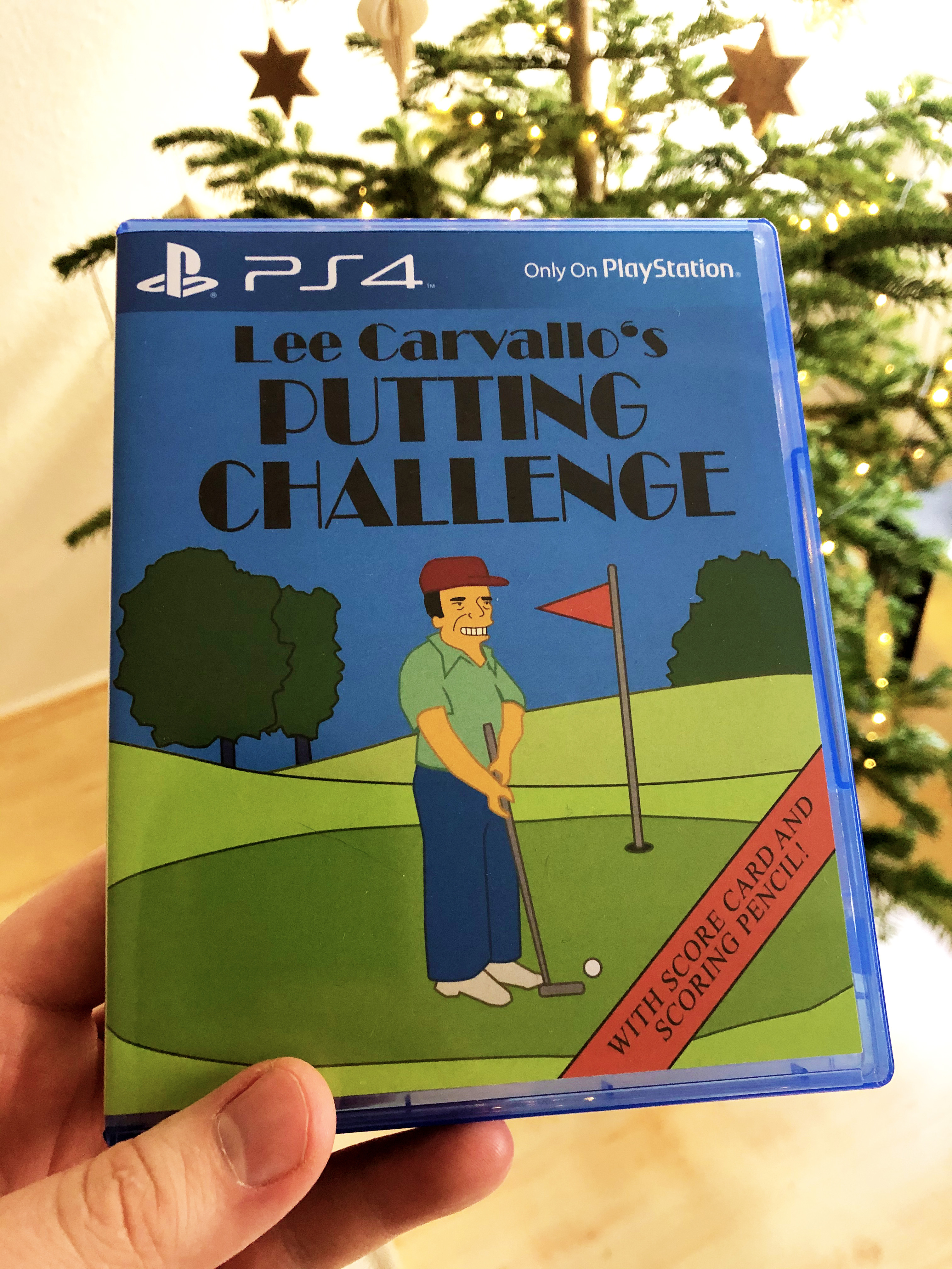 poster - Only On PlayStation B PS4 Lee Carvallo's Putting Challenge With Score Card And Scoring Pencil