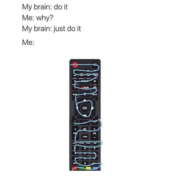 hardware - My brain do it Me why? My brain just do it Me E