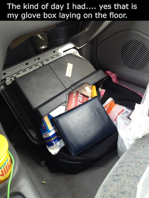 trunk - The kind of day I had.... yes that is my glove box laying on the floor. rar S3 Sonte ed un