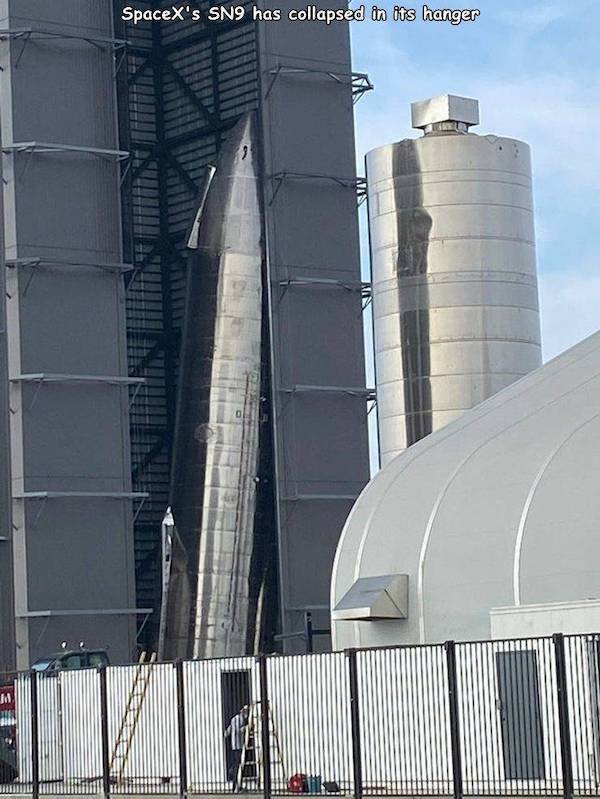 Starship - SpaceX's SN9 has collapsed in its hanger Jw