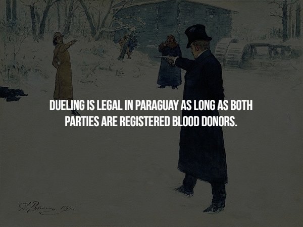 eugene onegin tchaikovsky - Dueling Is Legal In Paraguay As Long As Both Parties Are Registered Blood Donors.