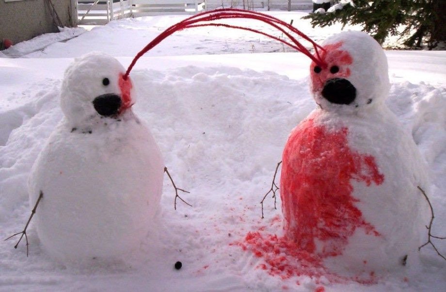 funny snowman -