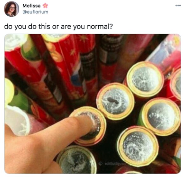 aluminum can - Melissa florium do you do this or are you normal?