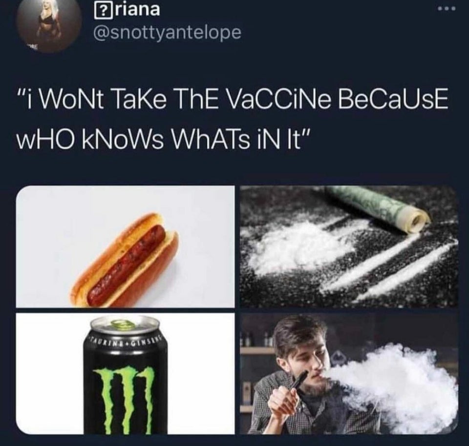 monster energy - Zriana "i WoNt Take The VaCCine BeCaUSE Who Knows WHATs in It" Wineginsen
