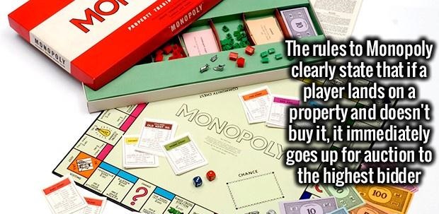 games - Mc Properti Tradi Monopoly Na Monopoly The rules to Monopoly clearly state that if a player lands on a property and doesn't buy it, it immediately goes up for auction to the highest bidder Chance yo 100