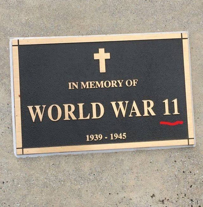 signage - In Memory Of World War 11 1939 1945