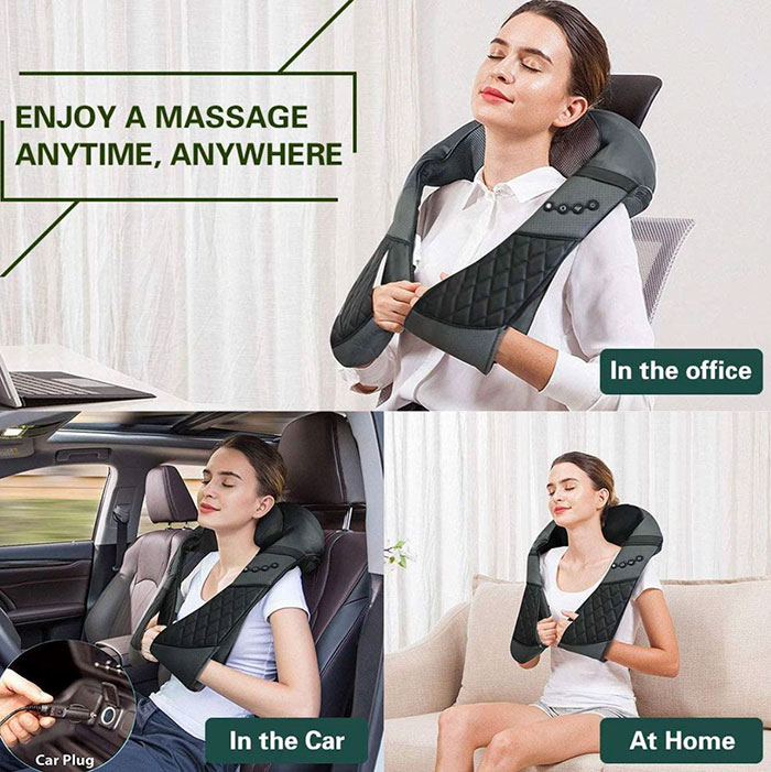 Car - Enjoy A Massage Anytime, Anywhere In the office 2000 0000 40 In the Car At Home Car Plug