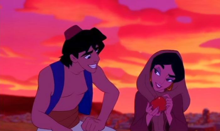 In Aladdin: During “A Whole New World”, While Flying Through Greece, Aladdin Throws An Apple At Jasmine. In Ancient Greece, Throwing An Apple At Someone Was A Way To Propose To Someone