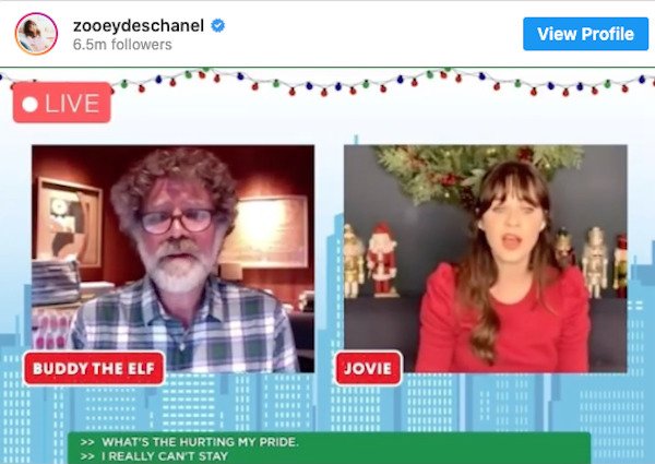 Elf - zooeydeschanel 6.5m ers View Profile Live Buddy The Elf Jovie >> What'S The Hurting My Pride. >> I Really Can'T Stay