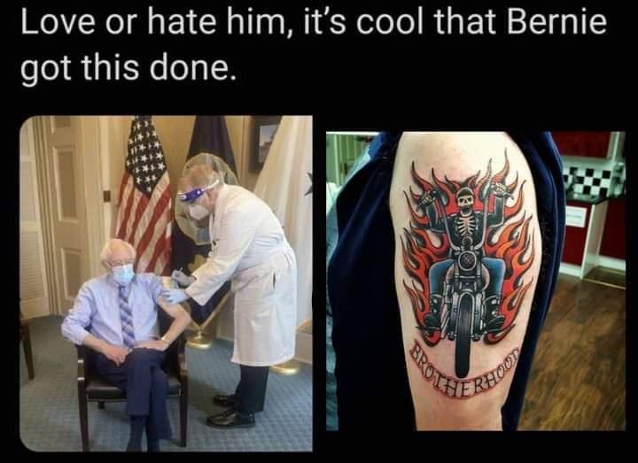 tattoo - Brotherhoot Love or hate him, it's cool that Bernie got this done. 8