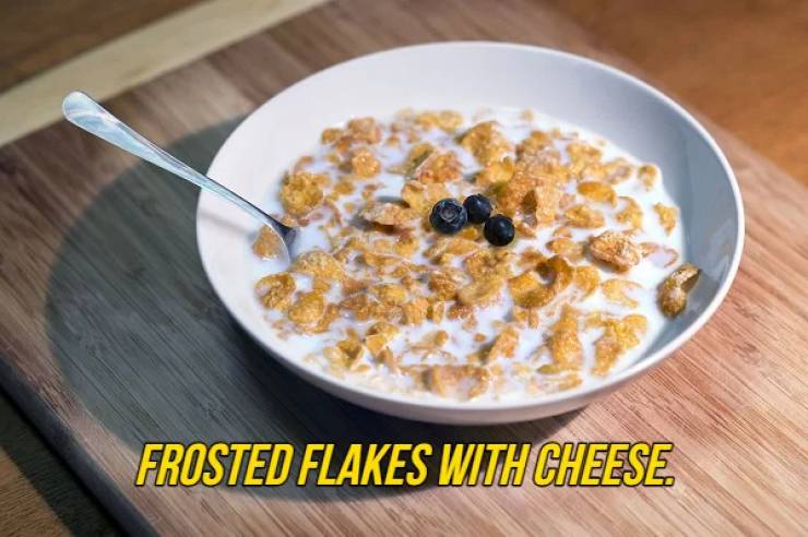 cereal breakfast - Frosted Flakes With Cheese