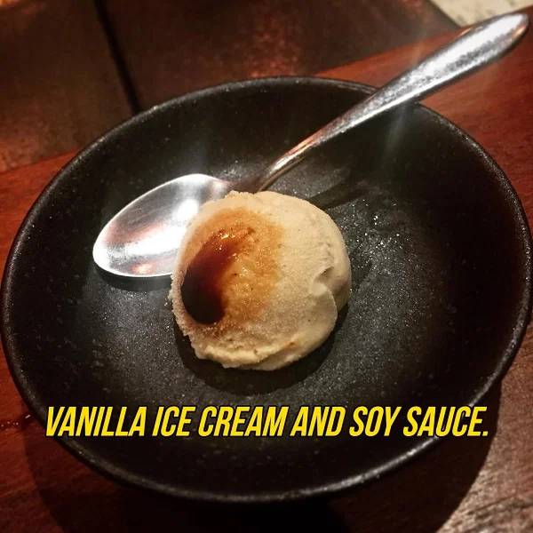 spoon - Vanilla Ice Cream And Soy Sauce.