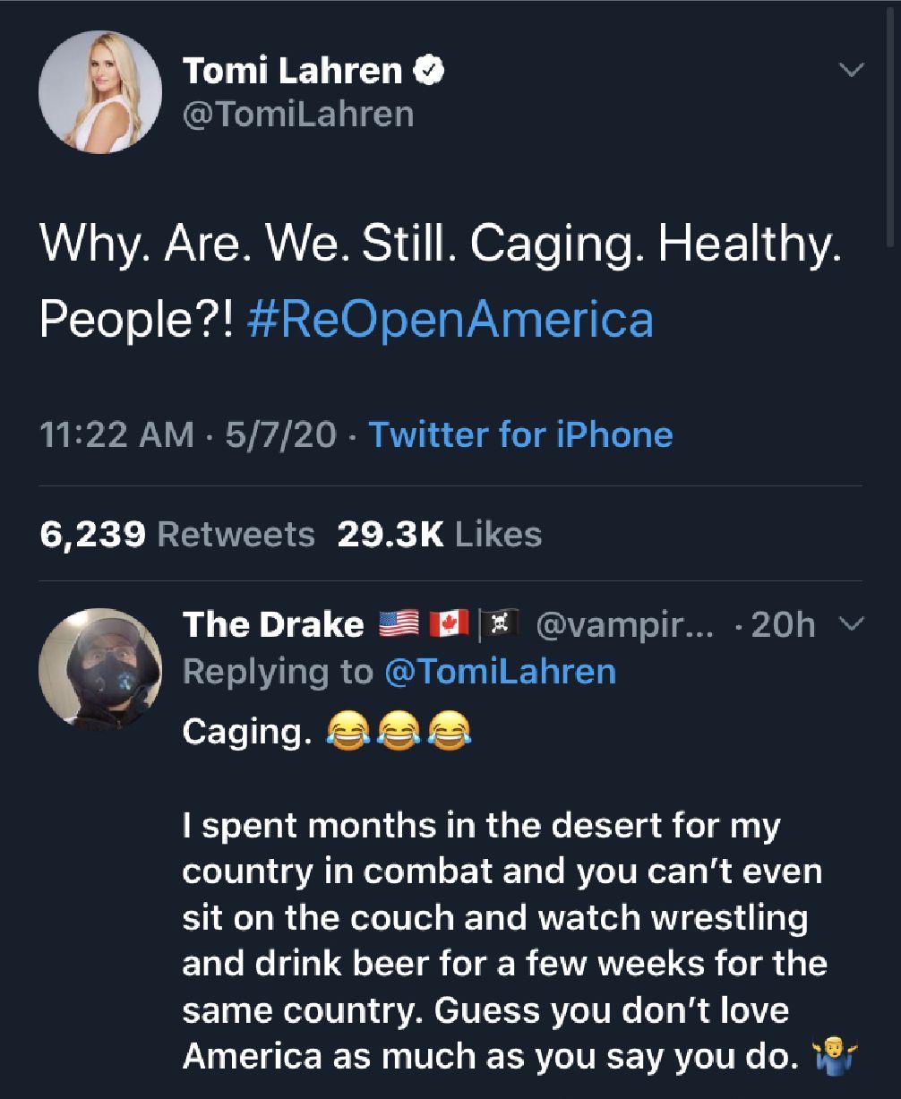 funny comments - Why. Are. We. Still. Caging. Healthy. People?! - Caging. I spent months in the desert for my country in combat and you can't even sit on the couch and watch wrestling and drink beer