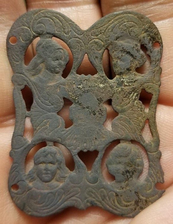 curious objects - stone carving belt buckle
