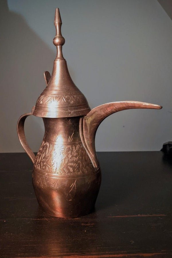 curious objects - fancy brass metal teapot