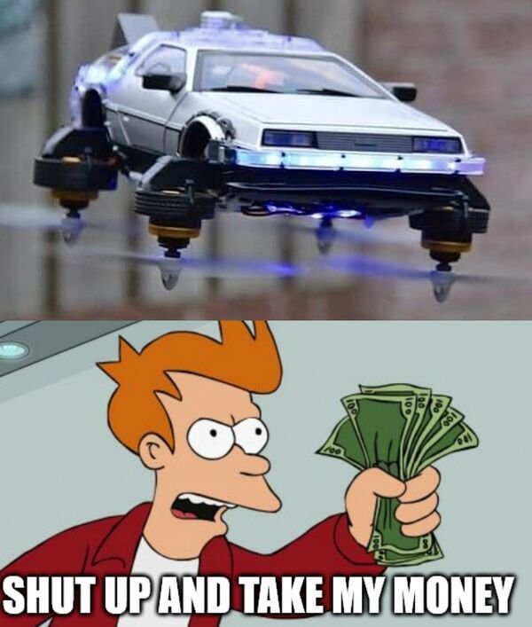 delorean drone - le Shut Up And Take My Money