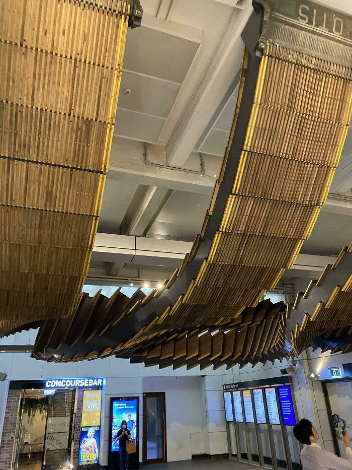 The Old Escalators Of Wynyard Train Station In Sydney Now Hang From The Ceiling