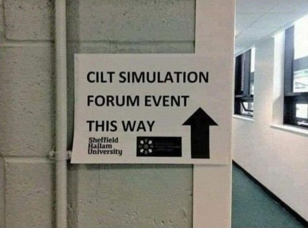 funny memes - cilt simulation forum event this way
