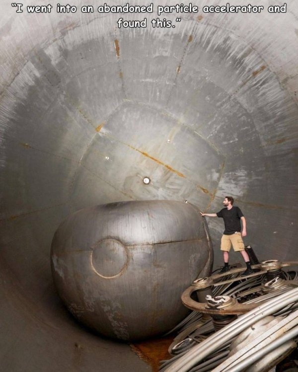 funny memes - guy exploring abandoned particle accelerator