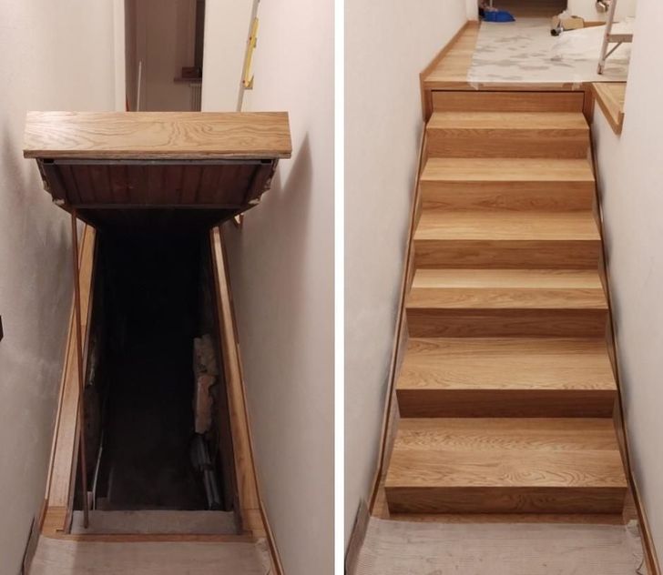 cool pics -- staircase with hidden room beneath