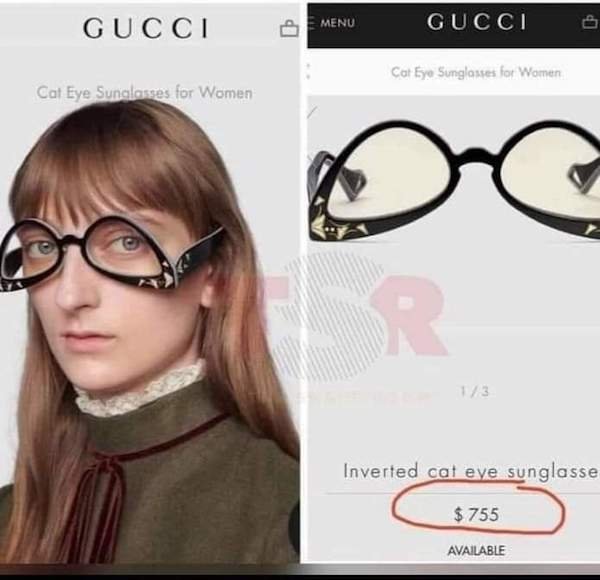 small gucci - Gucci D Menu Op Gucci Cat Hye Sunglasses for Women Cat Eye Sunglasses for Women R Inverted cat eye sunglasse $ 755 Available